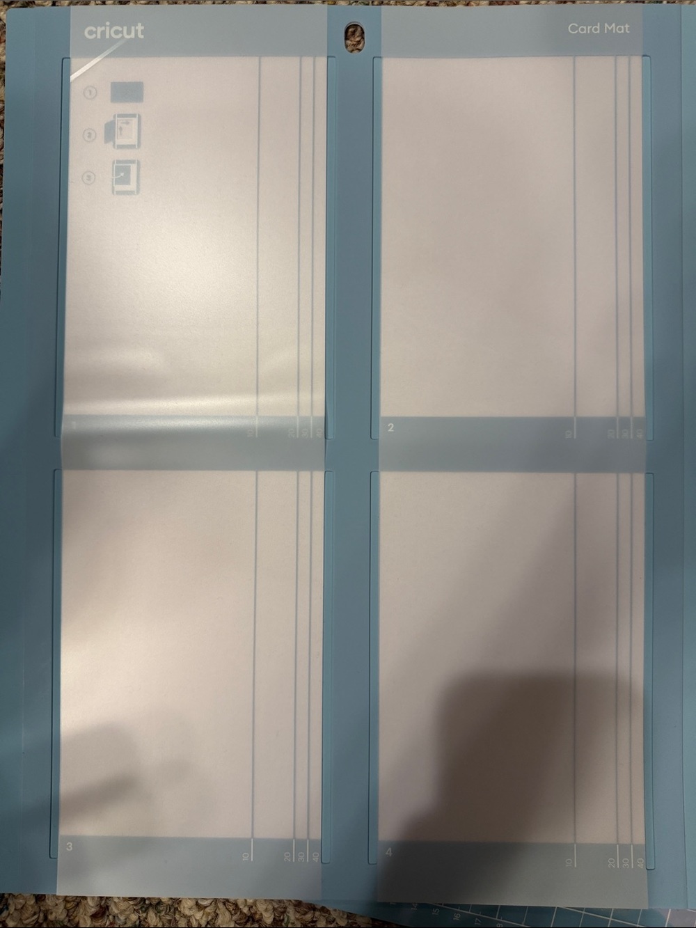 Cricut Blue Card Mat with White Insert Panels